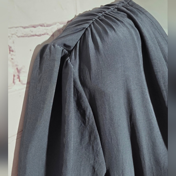 Wilfred Aritzia Green Blue Sheen Maxi Dress Small - Picture 3 of 8